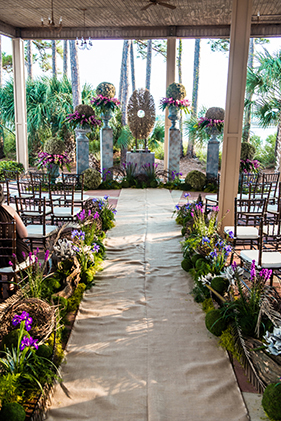 long aisle to altar